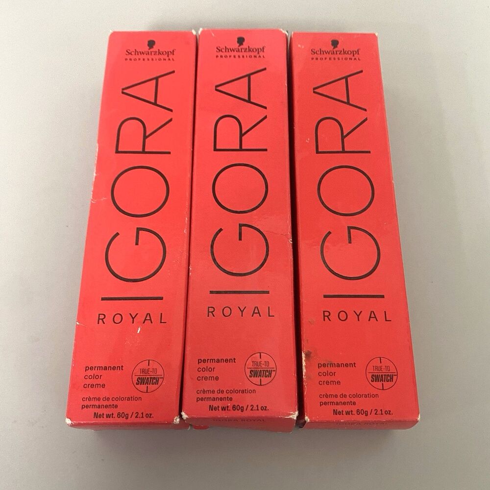 Schwarzkopf Igora Royal Permanent Hair Color Lot of 3 Dark Blonde Copper/Beige